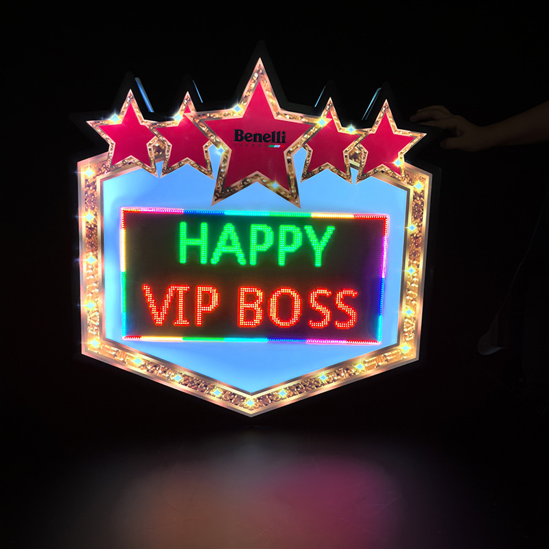 Vip Shot Display Led Star Shape Led Digital VIP Bottle Service Presenter , DIY Message ...